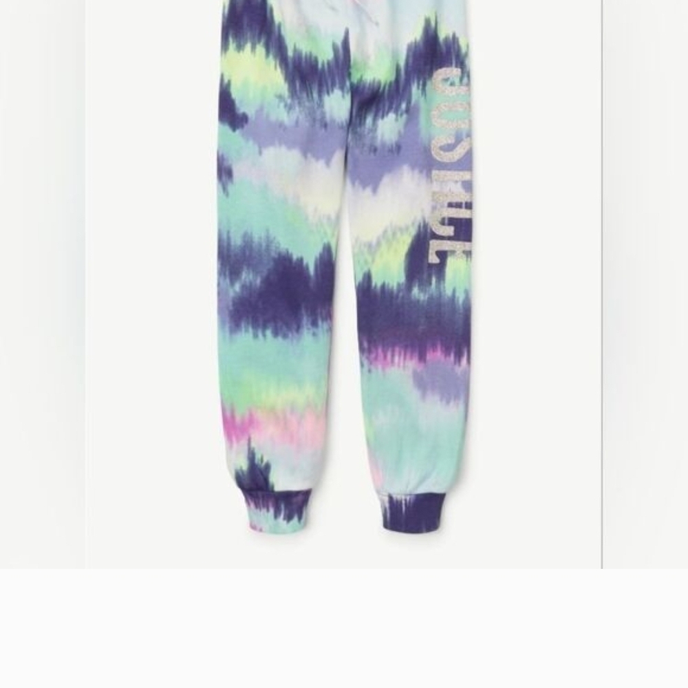 Justice Girls Tie-Dye Sweatpants in Teal, Purple, Pink